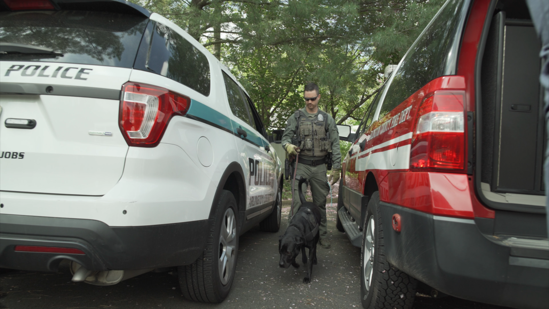 Bomb Dog and Handler